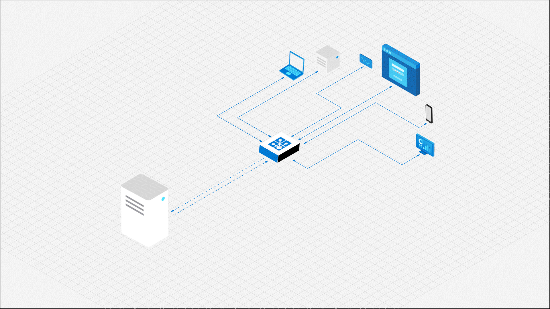 GIF of application server receiving client events.