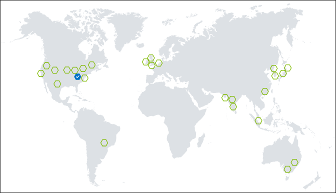 Region map in the Azure portal