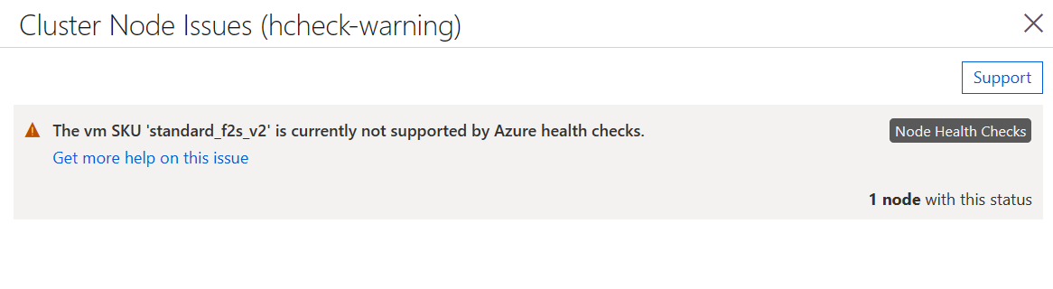 Node Health Checks error details