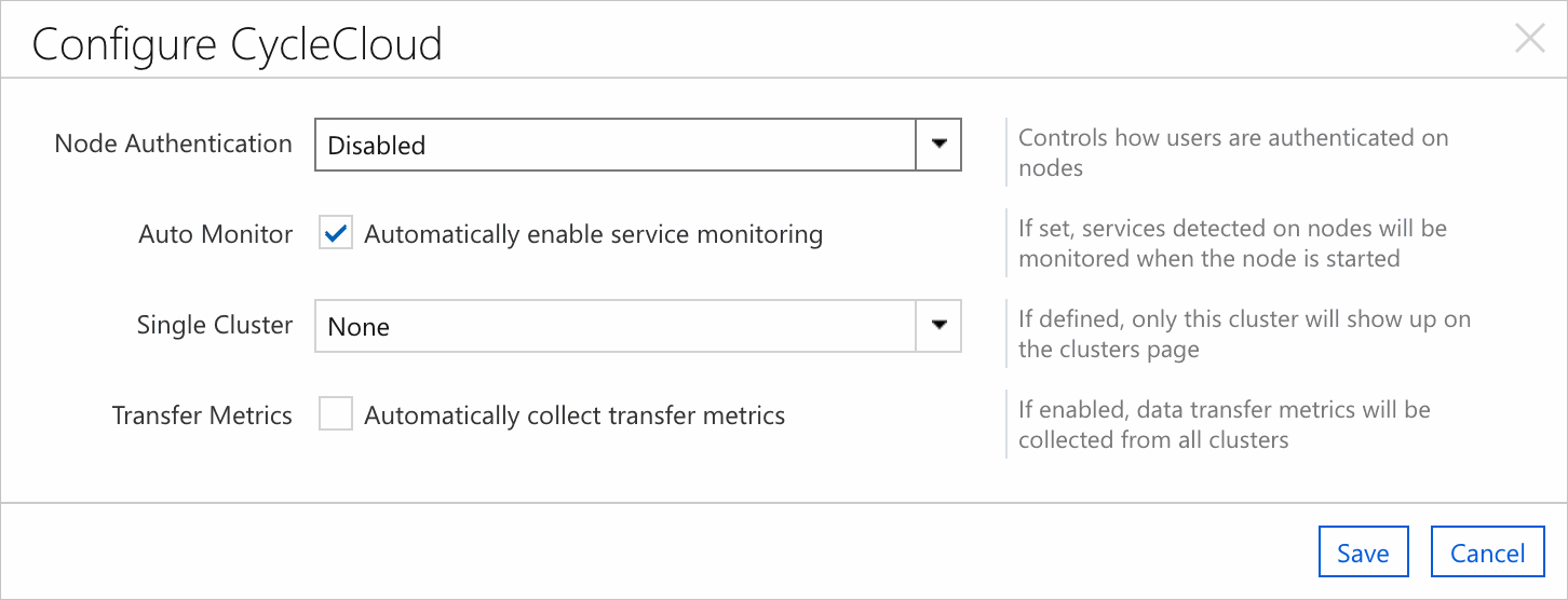 Disable Node Authentication