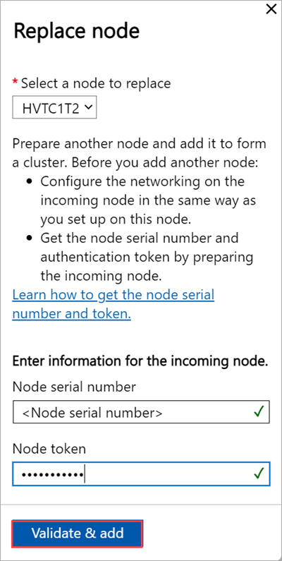 Screenshot of local web U I Cluster page with Apply selected on the Validate & add blade.