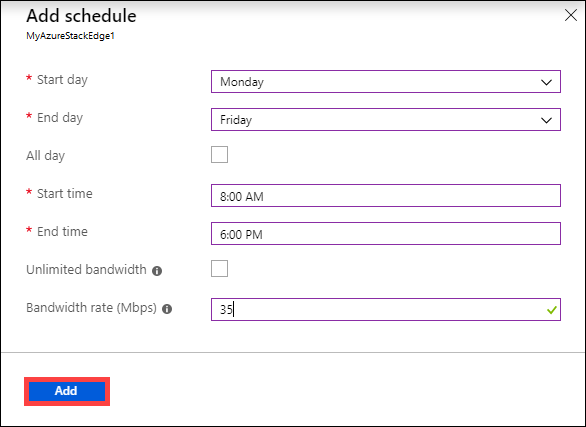 Add schedule