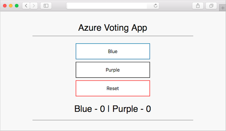 Sample Azure vote in AKS updated by the Jenkins build job