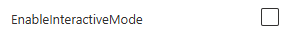 Screenshot of configuring interactive mode.
