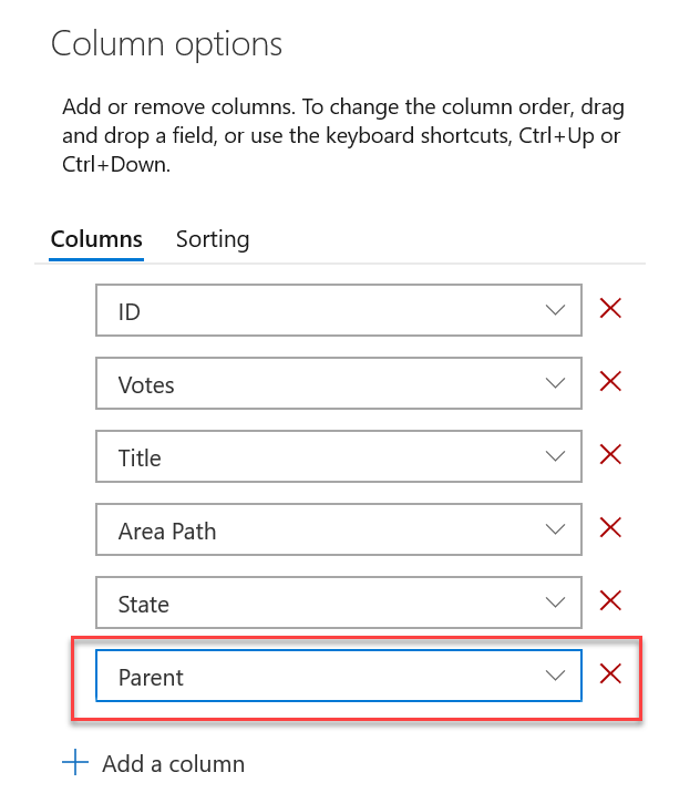 Add parent field to backlog and queries.