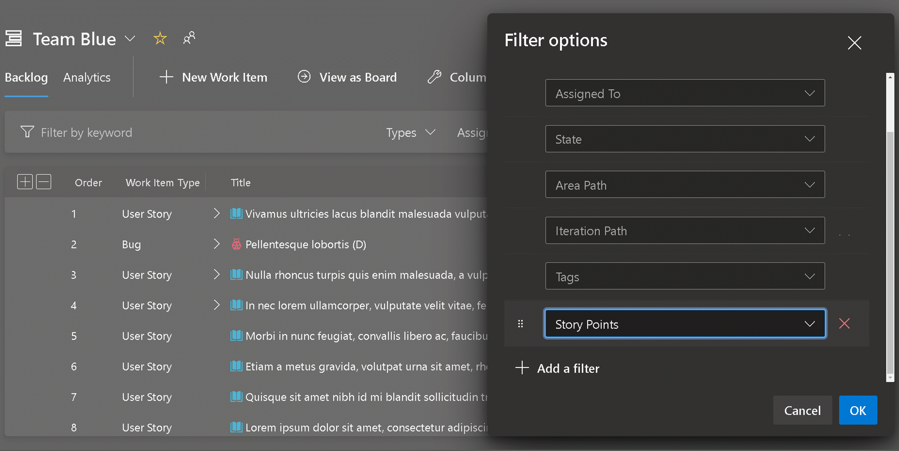 screen shot field picker.