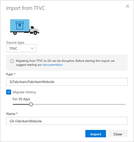 Import Repository Dialog