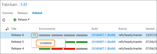 Undelete releases