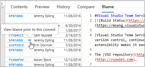 Blame history