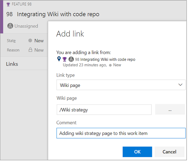 Link to Wiki from work item