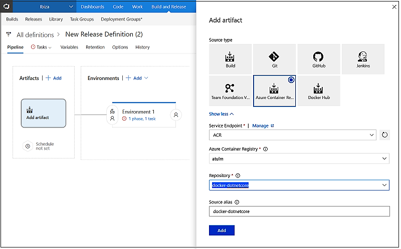 Dockerhub artifact source