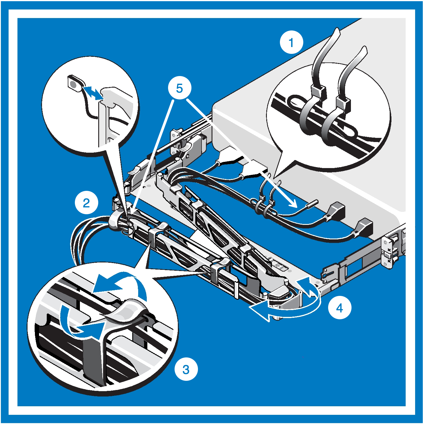 Illustration of CMA with cables installed