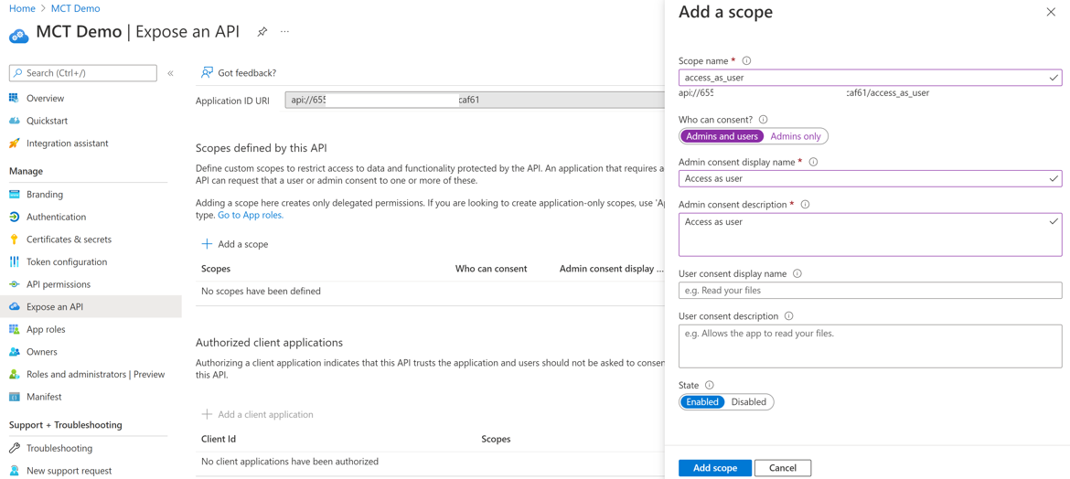 Manual AAD Setup Step 3