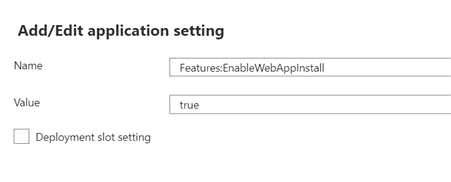 App setting_PWA