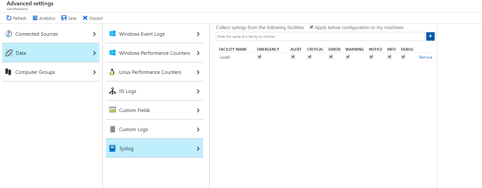 Configure Syslog