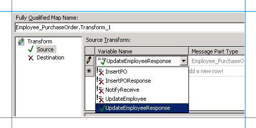 Pick the source schema for the mapping