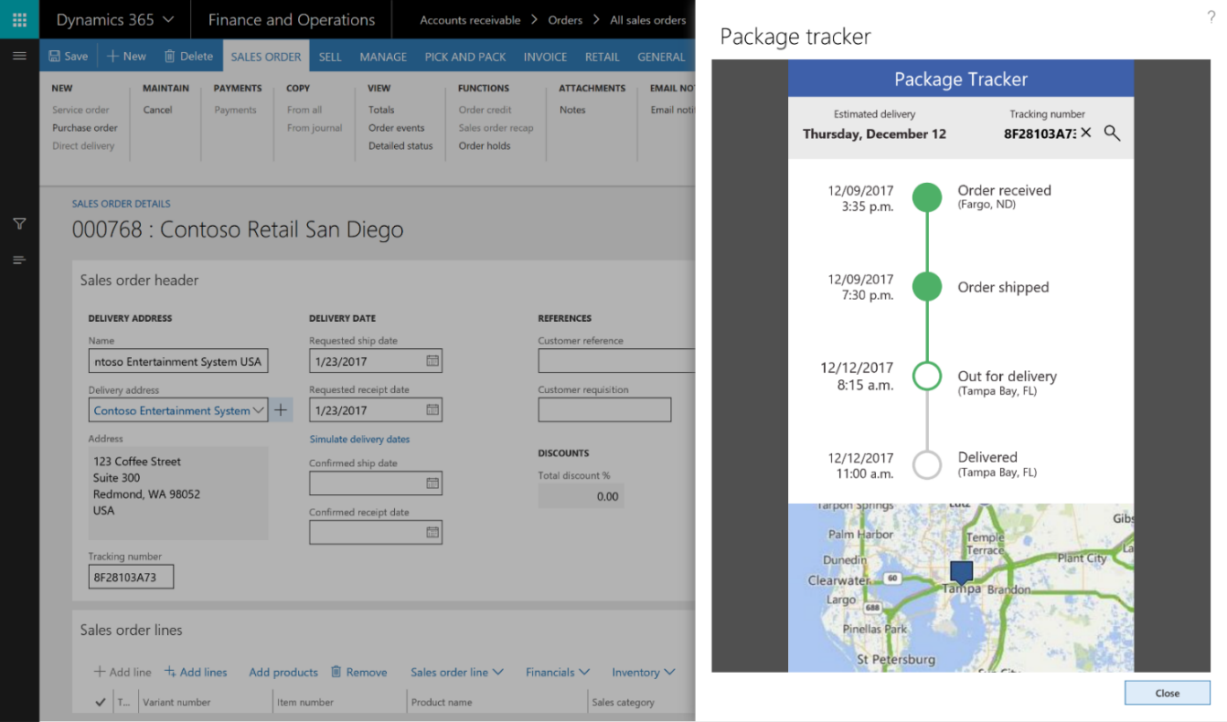 An embedded PowerApp