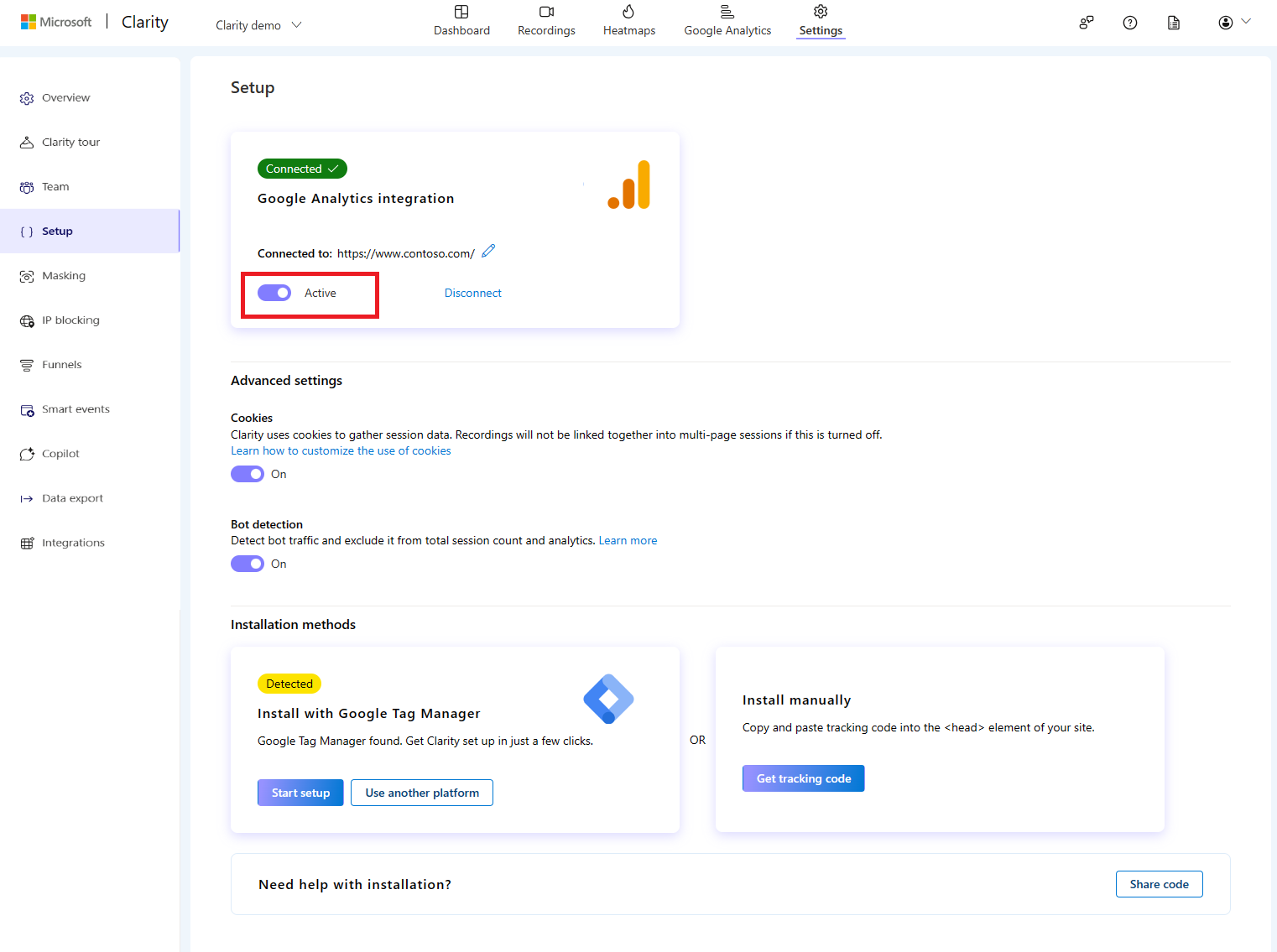 Deactivate Google Analytics integration.