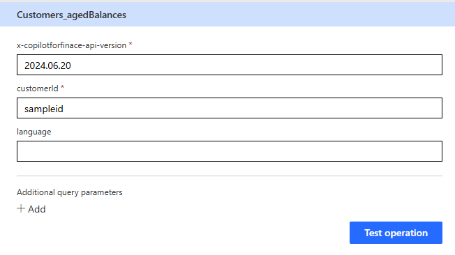 Screenshot of the test API endpoint.