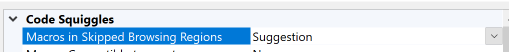 Macros in Skipped Browsing Regions Option.