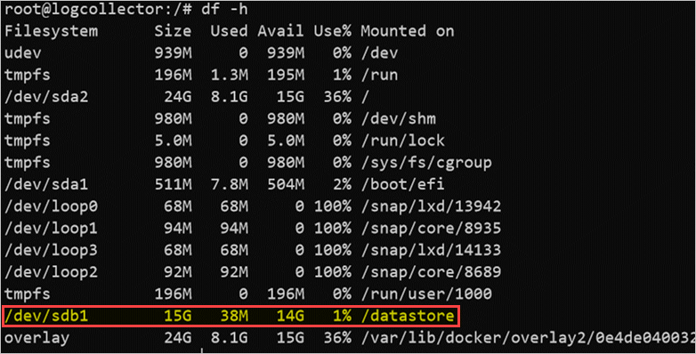 List of Linux partitions.