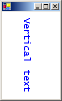 Graphic that shows vertical font text.
