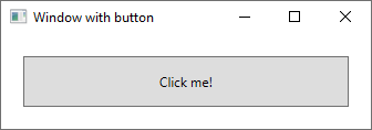 WPF Window with a single button inside with the text 'Click me'.