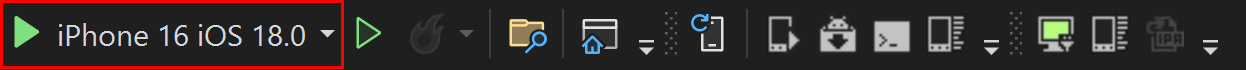 Visual Studio iOS simulator debug target choice.