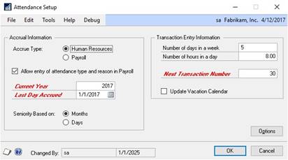 Attendance window