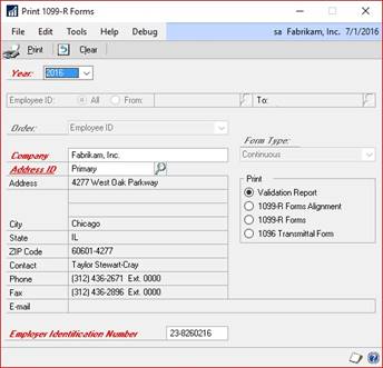 Print 1099-R Forms