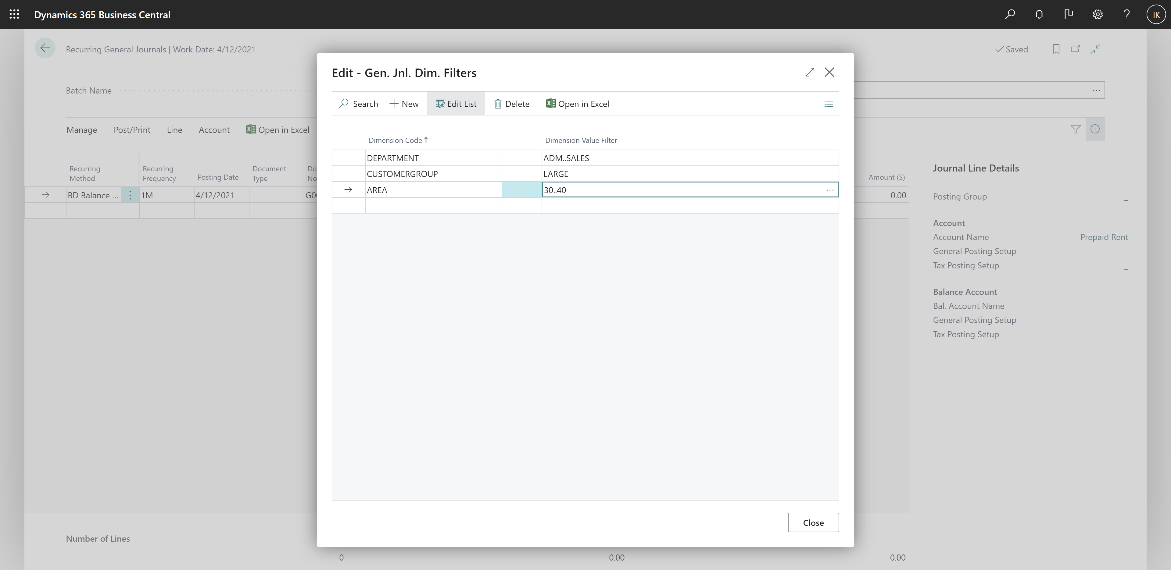 How to specify dimension filters if you choose the Set Dimension Filters action