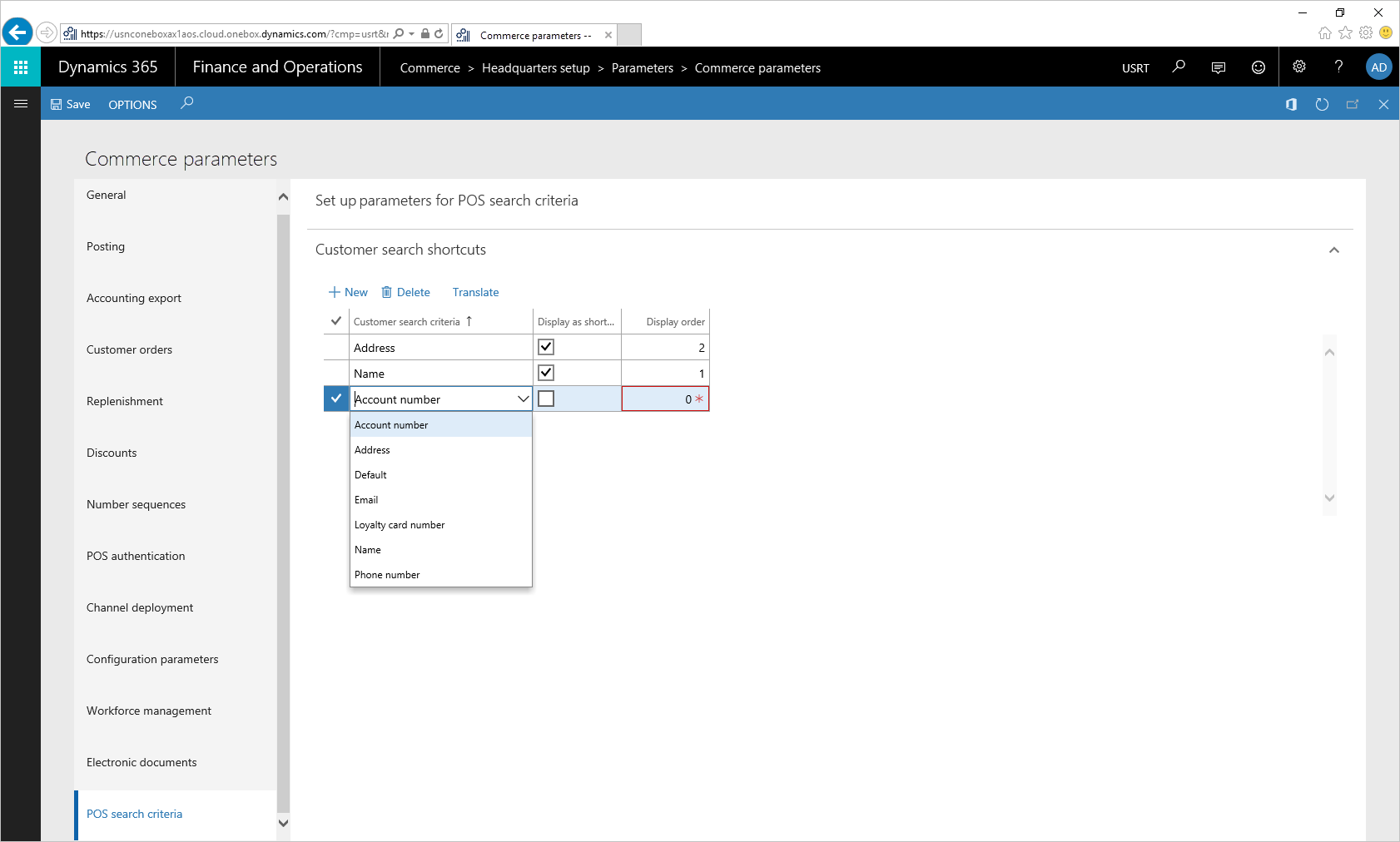 Configure search shortcuts.