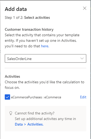 Add required data step in the guided experience for the CLV model.