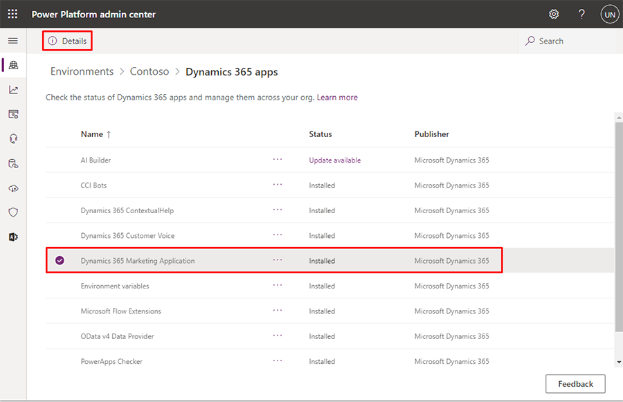 Customer Insights - Journeys app details.