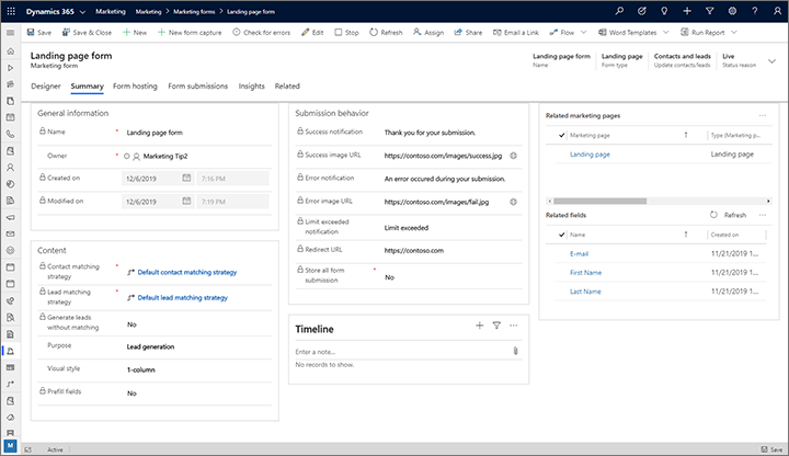 Form Summary tab.