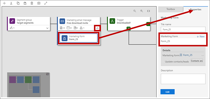 Assign a form page to the form tile.