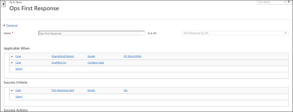 Screenshot of the same 'applicable when' condition that has different success criteria.