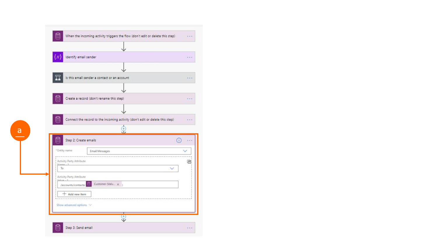 Screenshot of the post-migration Unified Interface view where the To field has been migrated.