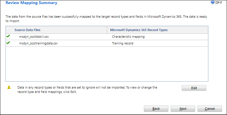 Import data file using Excel.