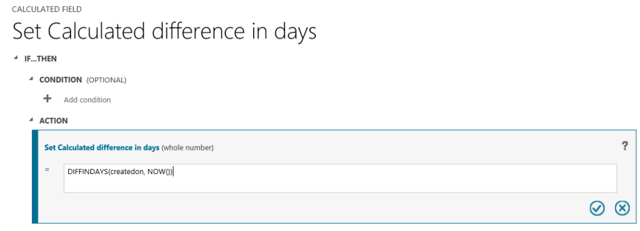 Calculated field, DIFFINDAYS function.