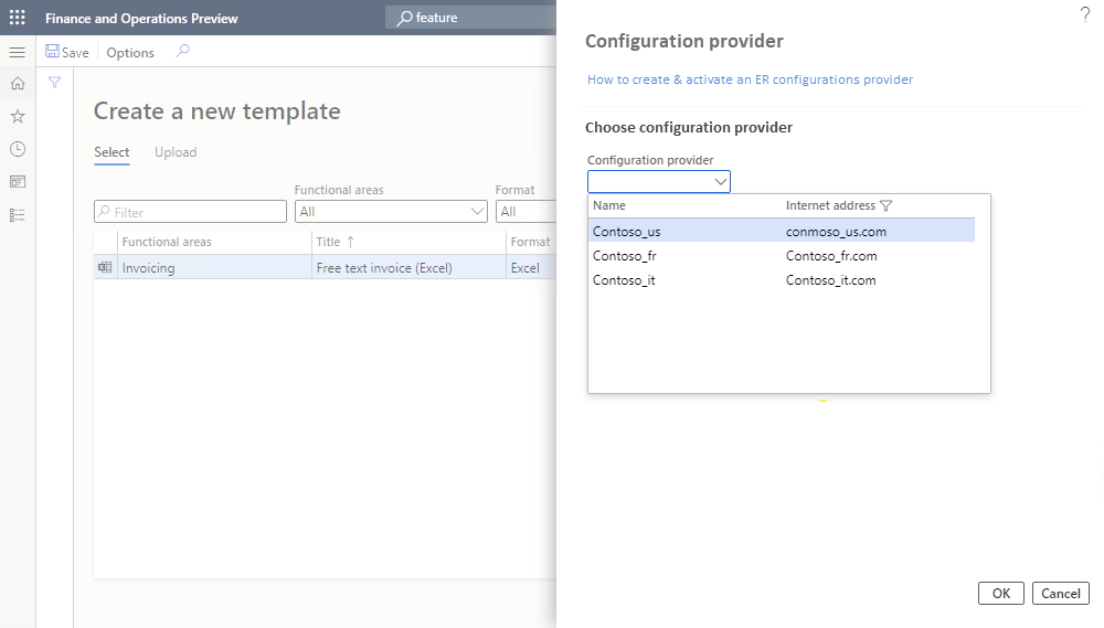 Activating a provider in Business Document Management.