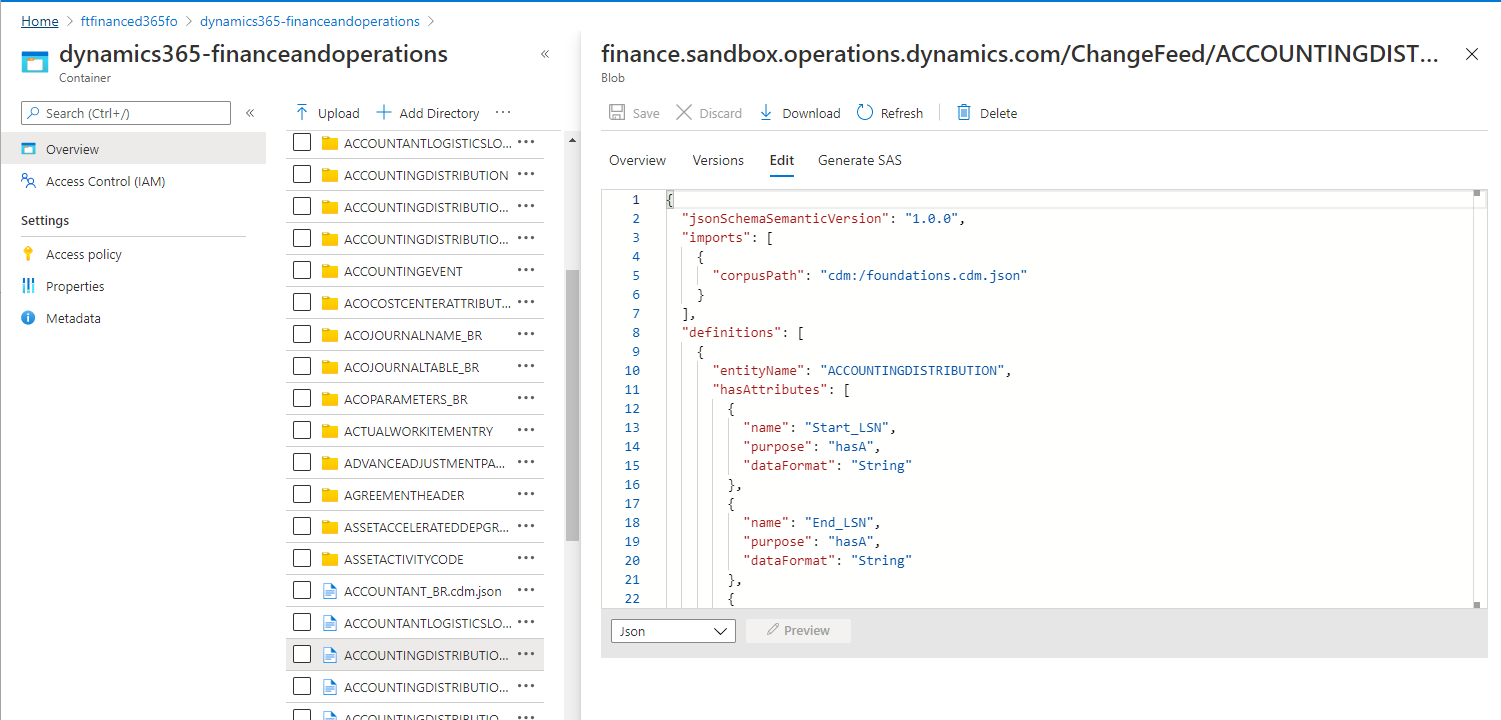 CDM metadata file opened in a text editor.