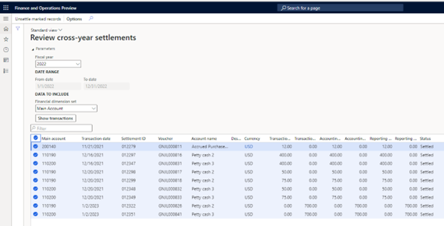 Unsettling cross-settlement transactions.