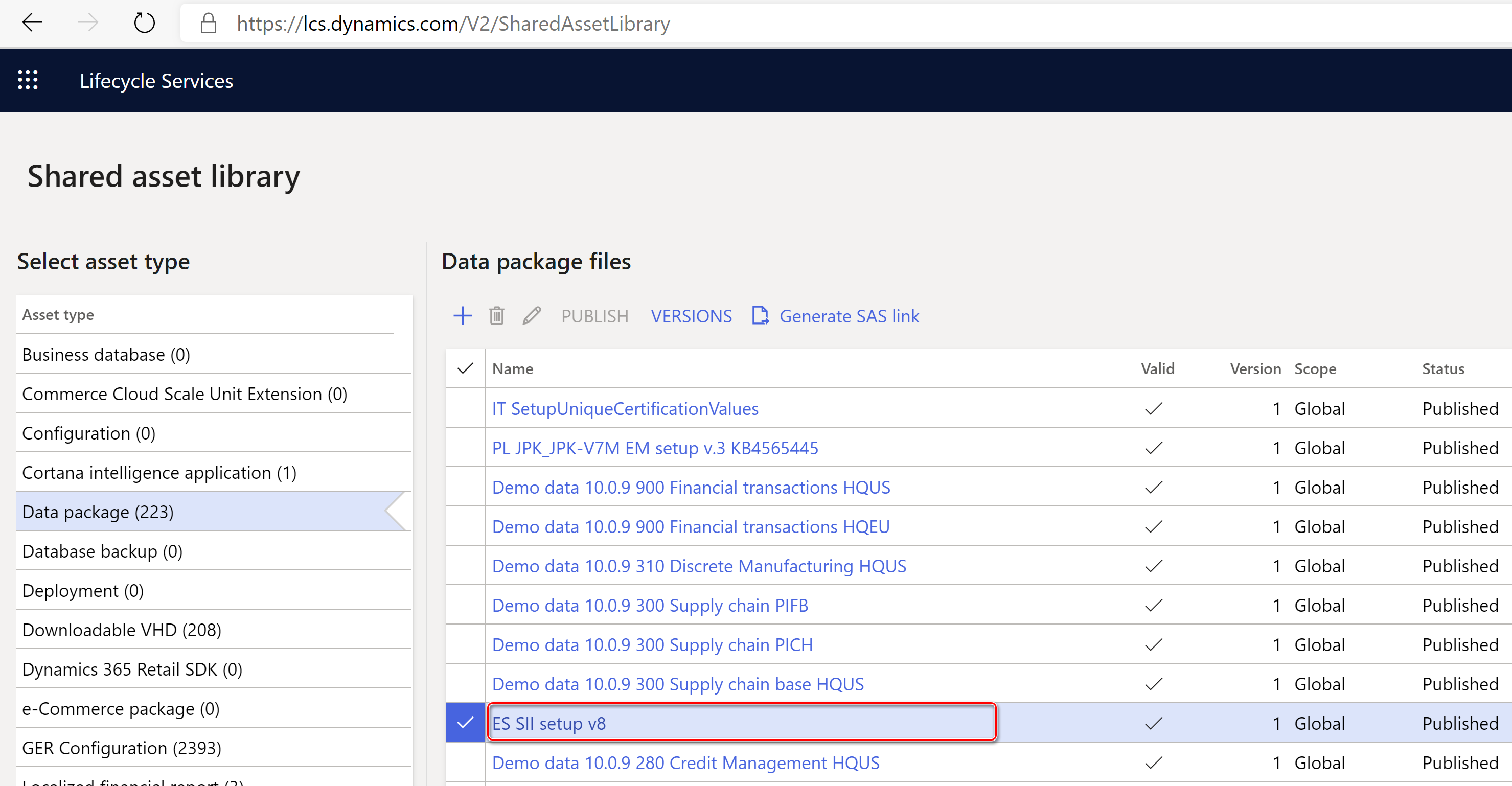 LCS Shared asset library.