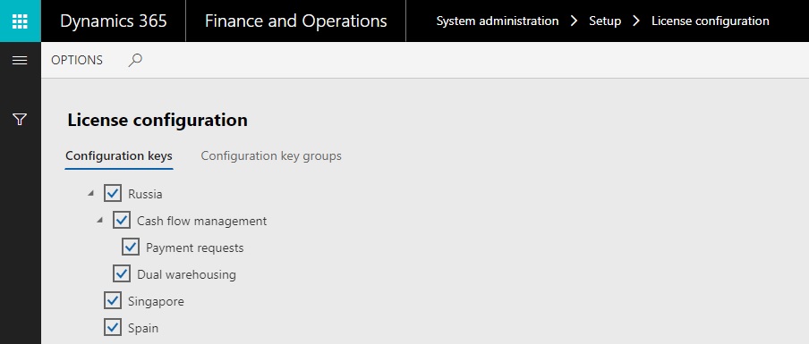 License configuration