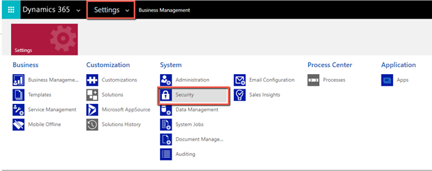 Dataverse environment settings.