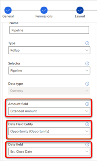 Configure column for forecast