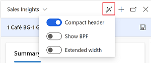 Screenshot of the side panel modes.