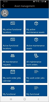 Asset management mobile workspace.