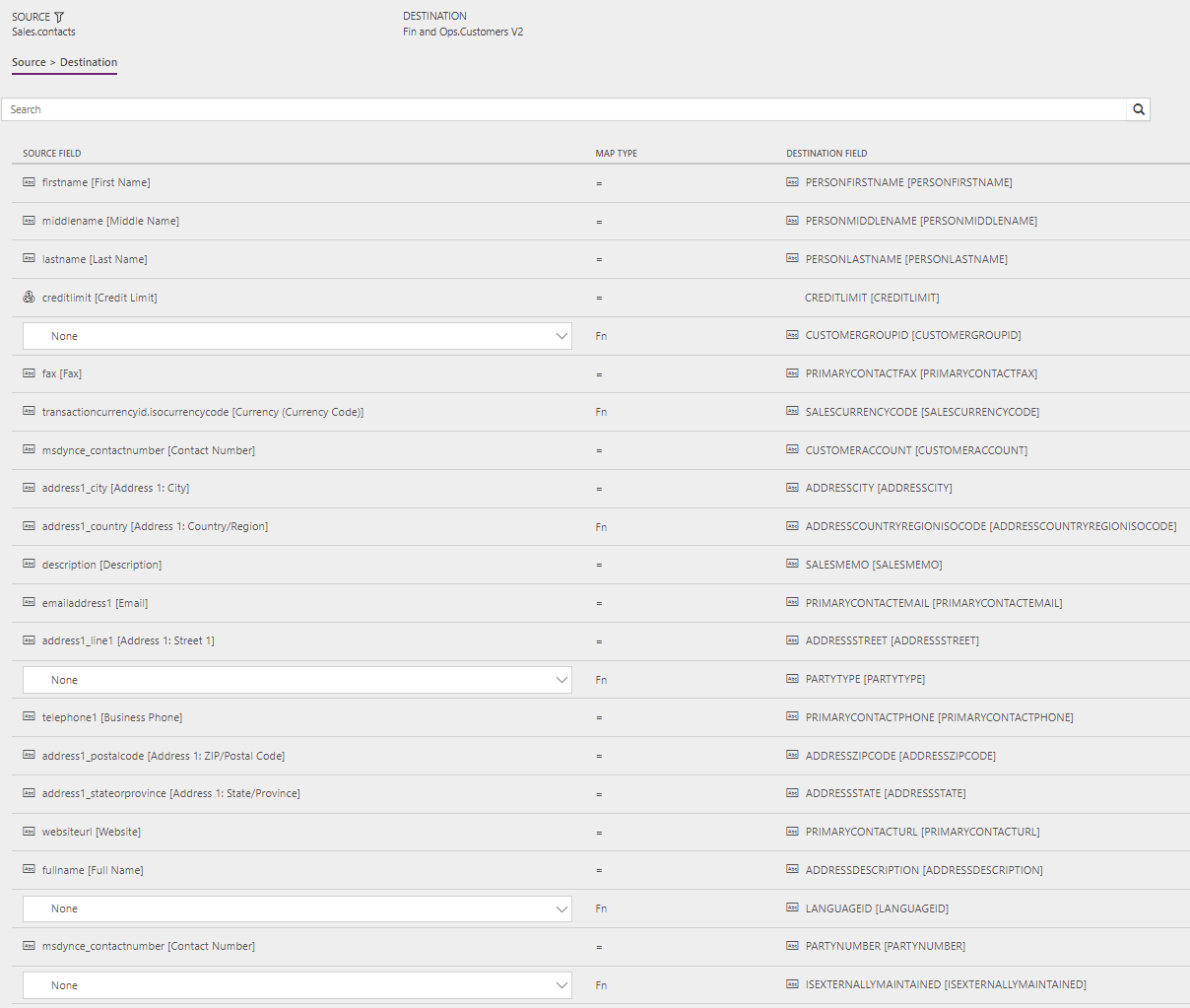 Contact to customer template mapping in Data integrator.